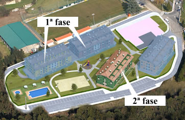 Foto aerea fases de construcción